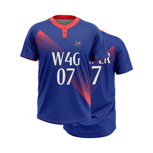 เสื้อเบสบอลแบบยูนิเซ็กซ์สั่งทำพิเศษพร้อมชื่อทีมและหมายเลขด้านหน้า ผลิตจากโพลีเอสเตอร์ 100% พิมพ์ลายด้วยความร้อน ระบายอากาศได้ดี แห้งเร็ว และป้องกันแบคทีเรีย - Product Image 4