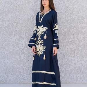 Kaftan Dress - Egyptian Kaftan Dress - V-Neck Loose Fit