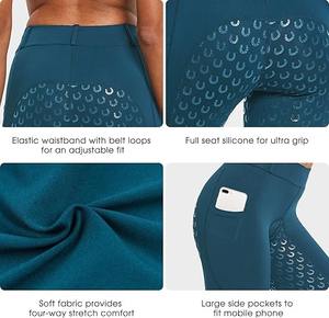 Pantalon d'équitation femme coupe décontractée, respirant, avec grip en silicone et fermeture éclair avant - Product Image 2