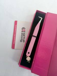 Pince à épiler pour cils GETUP BROSONS en acier inoxydable, pointe lisse, précision, emballage boîte rose GBI-EET-270932347 10mm - Product Image 6