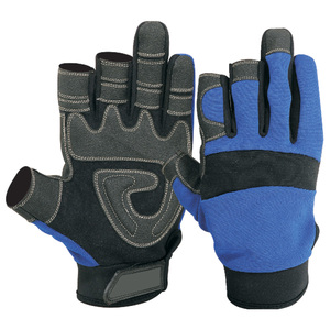 Gants de travail en cuir pour hommes, haute qualité, robustes, renforcés, protection des mains, double paume en cuir, gants de sécurité pour travaux de levage - Product Image 3