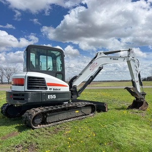 ซื้อรถขุดขนาดเล็ก Bobcat E55 พร้อมปั๊มคอนกรีต เครื่องจักรก่อสร้างพร้อมรางและเครื่องยนต์มือสอง - Product Image 3