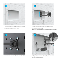 En stock miroir à écran tactile étanche IP66 TV pour salle de bain douche avec support pivotant à 360 rotations pour miroir mural téléviseurs