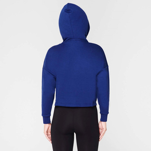 Sudadera con Capucha para Mujer, Manga Larga, Corta, Color Sólido, Tejida en Algodón, Transpirable, Estilo Otoñal - Product Image 2