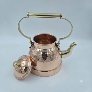 Pure Copper <b>Kettle</b> Hammered Water Boiling Pot Handcrafted Copper Teapot Brass Handle Spout Tea <b>Kettle</b> Kitchen Cookware Home Deco - Product Image 3