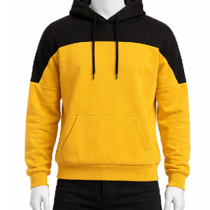 Custom Men's Color Block <b>Pullover</b> Hoodie Drop Shoulder Sweatshirt Heavyweight Fleece Hoodie With Pocket Two-Tone Casual <b>Jumper</b> - Product Image 1