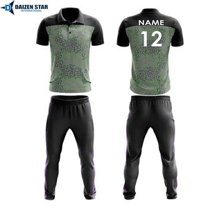 Men's Blue White Geometric Print Sports Kit Short Sleeve cricket uniform With Matching <b>Pants</b> Breathable Regular Fit All Seasons - Product Image 4