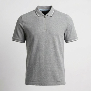 Polos Personalizados con Logotipo Bordado para Hombre, con Media Cremallera, Casuales, para Actividades al Aire Libre, Ropa Deportiva de Golf de Primera Calidad - Product Image 1