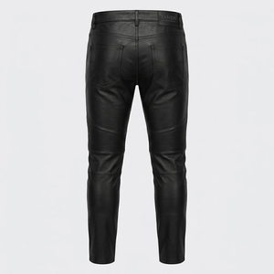 <b>Men's</b> Leather <b>Pants</b> Custom Regular Fit – High Quality Breathable Canvas Fabric Fashionable Casual - Product Image 2