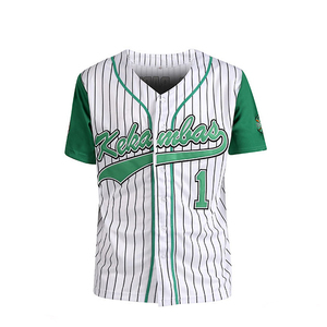 Maillot de baseball personnalisé en mesh avec impression par sublimation numérique, T-shirt de sport pour hommes, tenue d'équipe, vente en gros OEM en vrac - Product Image 1