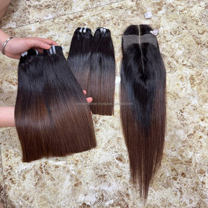 Vietnamese Human Hair Bundles Weaves Hair Extentions With Lace Closure 2*6 for Human Hair <b>Wigs</b> Lace Front Raw Smooth <b>Wig</b> - Product Image 3