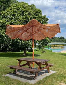 Sombrilla de Fibra de Coco Eco2go Vietnam, Diseño Tropical, Muebles Ecológicos para Exteriores, para Jardín, Resort, Hotel - Product Image 1