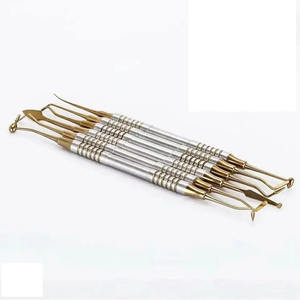 Juego de 7 instrumentos dentales manuales de acero compuesto para limpieza, relleno y esterilización de dientes, certificado CE ISO por Grip Surgical - Product Image 4