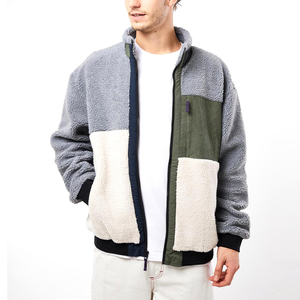 2026 Best Material Men's <b>Sherpa</b> Fleece Jacket Plus Size Autumn Winter Stand Collar High Street Style Eco-Friendly Breathable - Product Image 1