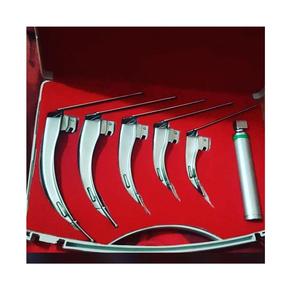 Kit de laryngoscope Azicon McCoy avec lames à fibre optique à pointe flexible 2 3 4 pour intubation des voies respiratoires difficiles, poignée LED à batterie et étui - Product Image 1