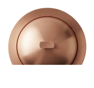 Beurrier rond en cuivre avec couvercle, design minimaliste, couleur unie, rangement de cuisine en métal, conservation hermétique de la fraîcheur - Product Image 3