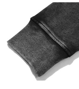 Unisex Solid Acid Wash Quarter <b>Zip</b> <b>Hooded</b> Sweatshirt French Terry Front Soft Cotton Blend Regular Fit Autumn Casual Streetwear - Product Image 3