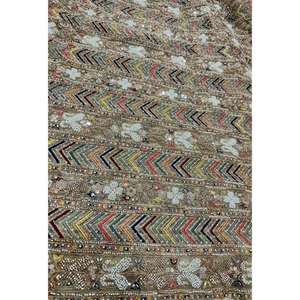 Tela de malla elegante con cuentas y bordado floral para vestido de novia, lehenga y material de vestido de boda - Product Image 1