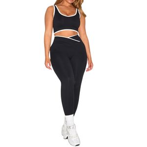 Conjunto de Yoga Casual para Mujer al por Mayor Personalizado: Top Oversize y Shorts de Cintura Elástica Sólida de Spandex/Nylon para Gimnasio y Fitness - Product Image 1