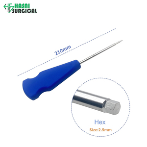 Destornillador ortopédico de cabeza hexagonal de acero inoxidable de 1.2 mm, grado quirúrgico - Product Image 6
