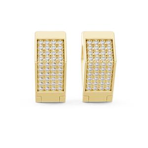 Pendientes de Diamantes Cultivados en Laboratorio con Certificación VDS IGI, Oro Sólido de 18K, Corte Brillante |   Diamante Blanco Multitono 7G de Moda para Mujer - Product Image 1