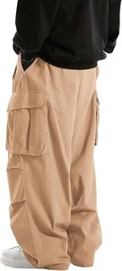 Pantalon cargo pour homme avec logo personnalisé, doublure en polaire convertible, protection solaire UPF 50, coupe ample, multi-poches, service OEM - Product Image 3