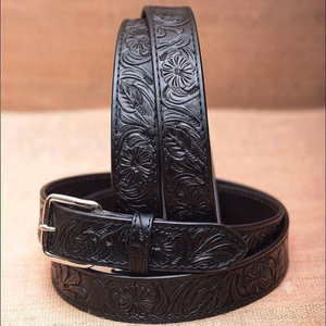 Cinturón de Cuero Occidental Resistente para Hombre, Diseño Personalizado, Venta Caliente, Ecológico, Tallado a Mano en 3D - Product Image 5