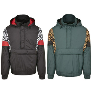 Veste matelassée coupe-vent à capuche pour homme avec imprimé tigre sur les manches, fermeture éclair, style décontracté, coupe classique, pour l'automne - Product Image 6