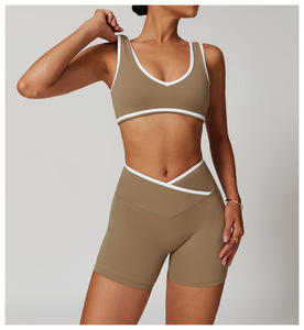Nouveaux ensembles de vêtements de sport pour femmes, yoga, course à pied, entraînement, 2 pièces, shorts et soutien-gorge, ensembles de fitness pour femmes - Product Image 1