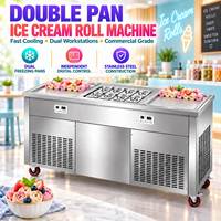 Machine à rouleaux de crème glacée élégante et raffinée