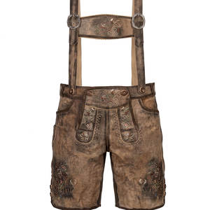 Shorts en cuir traditionnels bavarois pour hommes, costume d'Oktoberfest, pour festivals et fêtes - Product Image 1