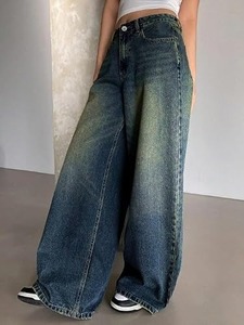 Cotton Denim Breathable Stretch Lightweight Jeans Mid Waist <b>Boot</b> Cut Vintage Soft-Touch Non-Restrictive - Product Image 1