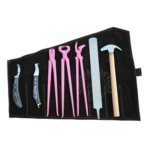 Kit de Herramientas para Herrador con Estuche Rodante, que incluye Alicates de Corte Afilados, Herramienta para Clavos Curvos, Extractor de Clavos, Martillo, Lima, Cuchilla para Pezuñas y Cuchillo para Cascos - Product Image 1