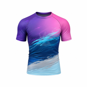 Camiseta Deportiva de Compresión para Hombre, Manga Corta, Rendimiento Atlético, Entrenamiento en Gimnasio, Absorbe la Humedad, Ropa Deportiva Activa - Product Image 1