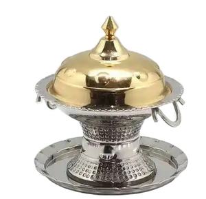 Cuencos de fecha de Metal con acabado dorado de Material de aluminio, el mejor cuenco árabe de alta calidad para servir fechas, suministro del grado más alto - Product Image 1