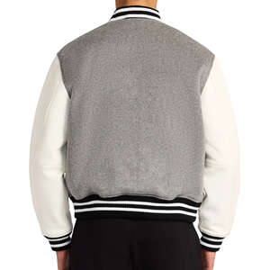 Chaqueta de Béisbol Varsity Vintage Personalizada para Hombre, Diseño de Cuero con Parches de Graffiti a la Moda, Bordado con Pedrería, Estilo Urbano - Product Image 2