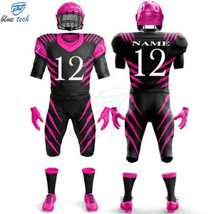 Men's American Football Uniform Set Breathable Custom Sublimated Printed Football Jersey Pants Short UV Protection for Training - Product Image 2
