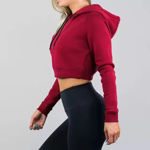 Sudadera con Capucha Personalizada con Logotipo para Mujer, Sudadera Deportiva, Sudadera Corta Informal para Mujer, Conjunto de Sudadera Corta Informal para Mujer - Product Image 3