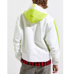 Chaqueta cortavientos transpirable ligera para exteriores para hombre personalizada, decoración bordada de bloque de Color de talla grande, impermeable a prueba de viento - Product Image 2