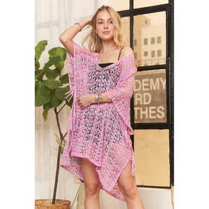 ADORA <b>Crochet</b> Swimsuit Cover up Tunic <b>Top</b> - Product Image 4