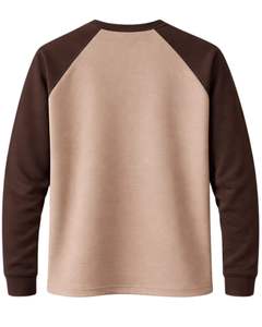 Camiseta de Manga Larga Raglán Personalizada para Hombre, Cuello Redondo, Algodón y Poliéster, Estilo Casual con Mangas en Contraste, Tipo Béisbol, Suministro OEM - Product Image 2