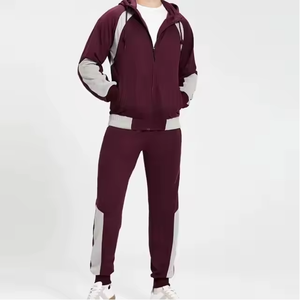 Chándal de invierno personalizado de 100% algodón para hombre, conjunto de Jogger con capucha y patrón sólido, pantalones de chándal, Sudadera con capucha impresa por nombre, Etiqueta Privada - Product Image 1