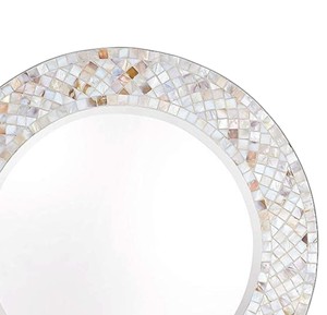 Best Price Wholesale Handcrafted Round <b>Wall</b> <b>Hanging</b> <b>Mirror</b> Natural Capiz Shell Mosaic Bathroom Decor Mother Of Pearl <b>Mirror</b> - Product Image 2