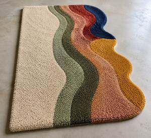 Tapis de luxe en mélange de soie et de laine tufté à la main, doux, brillant et chatoyant, pour salle à manger formelle - Product Image 4