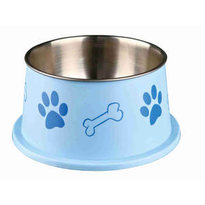 Mangeoire pour animaux de compagnie en acier inoxydable/plastique Spaniel, capacité de 0,9 L, 15 cm, couleurs assorties - Product Image 2