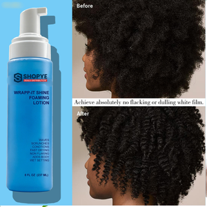 Offre Spéciale – Lotion Moussante Wrapp-It Shine – Fixation Forte, Séchage Rapide, Texturisante et Volumisante à l'Huile de Coco 237ml – Mousse Fixante pour Cheveux Humides 4C - Product Image 4