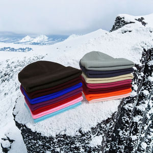 Bonnet d'hiver unisexe en tricot chaud, côtelé, en laine, doux et extensible, pour l'extérieur par temps froid - Product Image 2