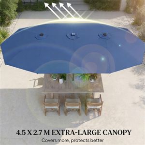 Ombrellone da Giardino Solare Blu per Terrazze e Cortili - Product Image 3