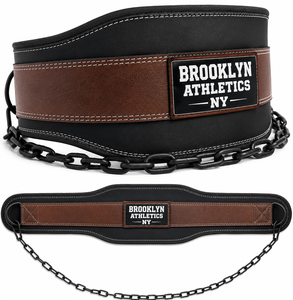 Genuine Leather High Quality Dip Belt Weight Pull Ups Training <b>Back</b> <b>Support</b> Weight Lifting Dipping Belts with Strong Steel Chain - Product Image 3
