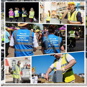 Chaleco de seguridad con logotipo personalizado disponible, con diseño reflectante brillante para la construcción y seguridad vial - Product Image 6